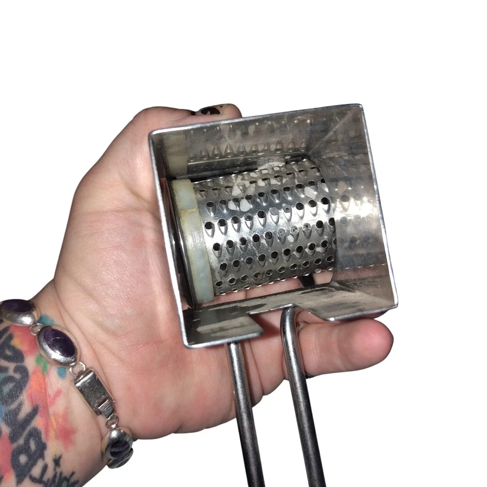 Cuisipro Stainless Steel Rotary Cheese Grater Manual Hand Crank Kitchen Tool